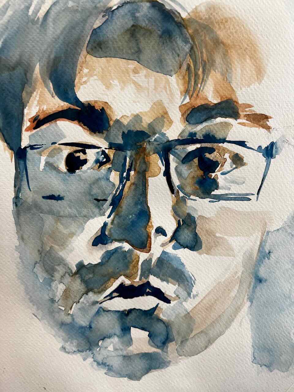 Watercolor self-portrait