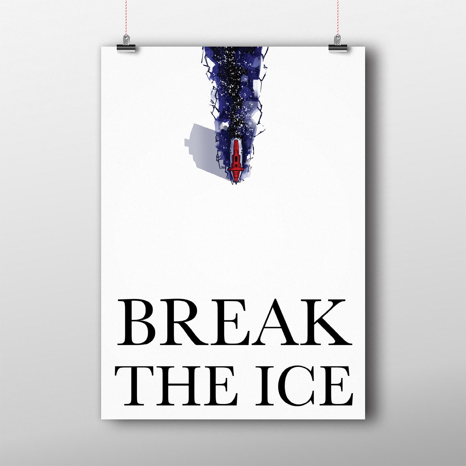 "Break the Ice" poster mockup