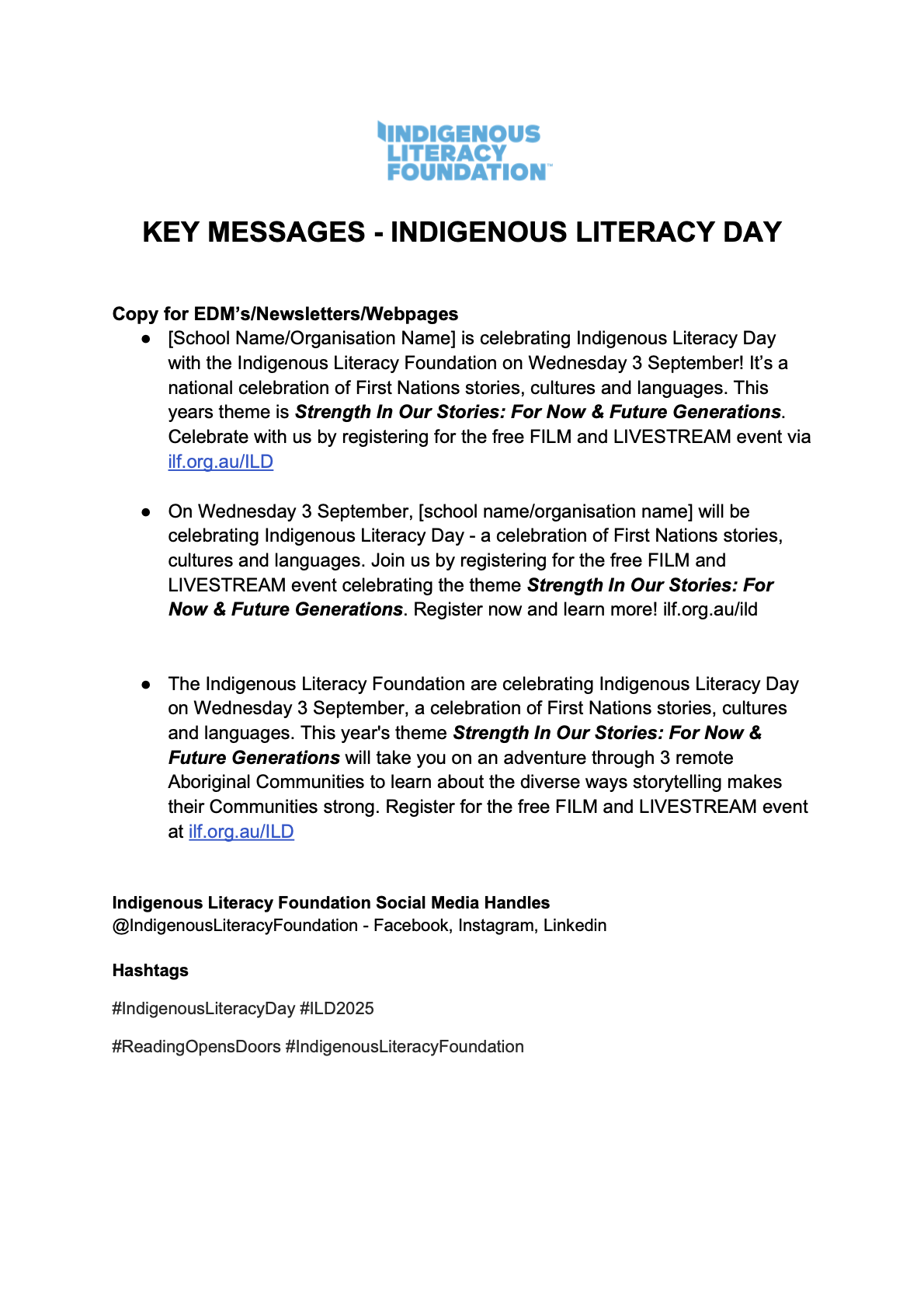 Key Messages - ILD 2025