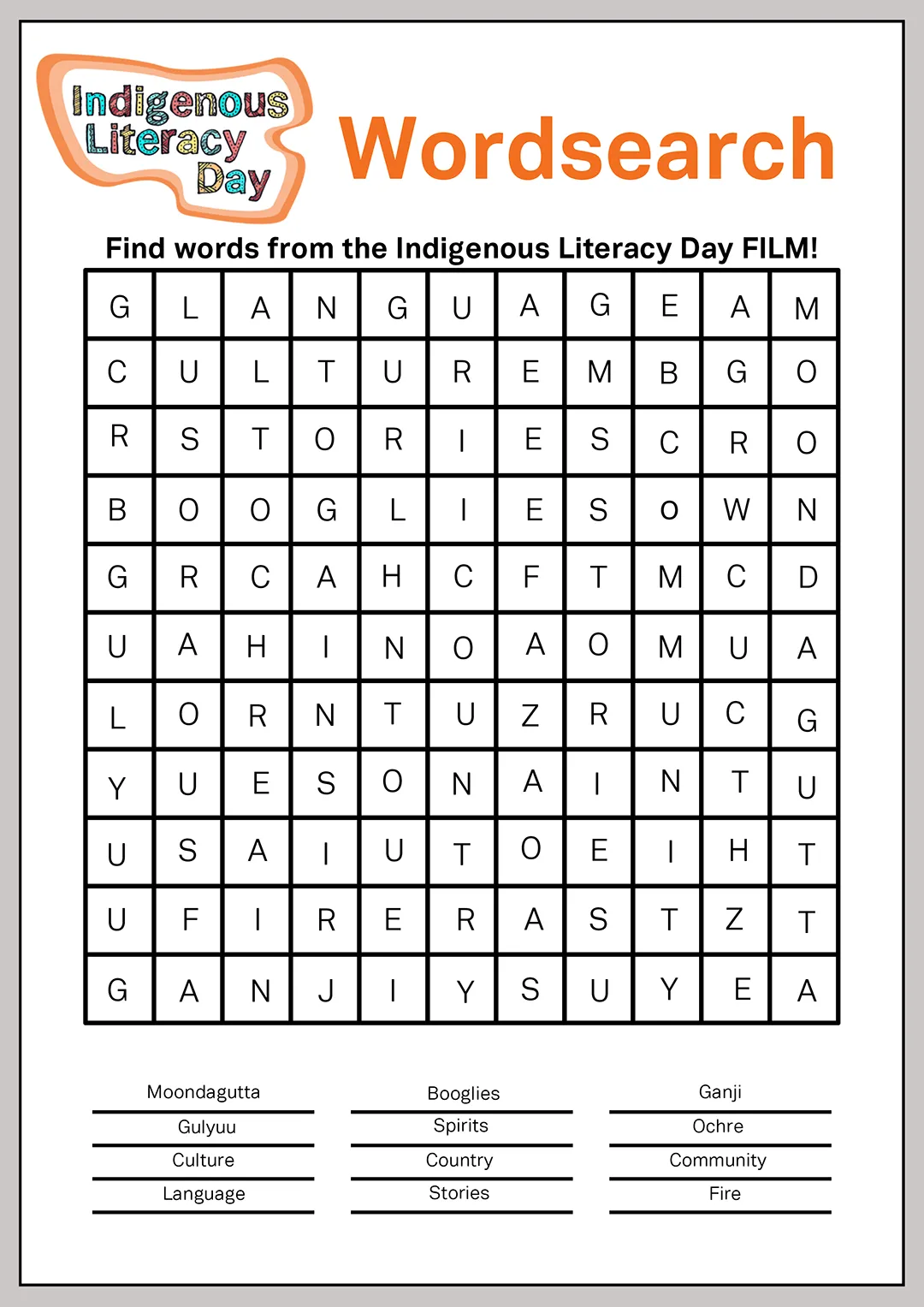 ILD 2024 Find A Word