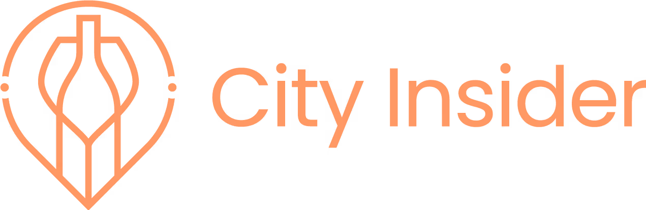 City Insider logo with stylized cityscape inside a location pin icon in orange.