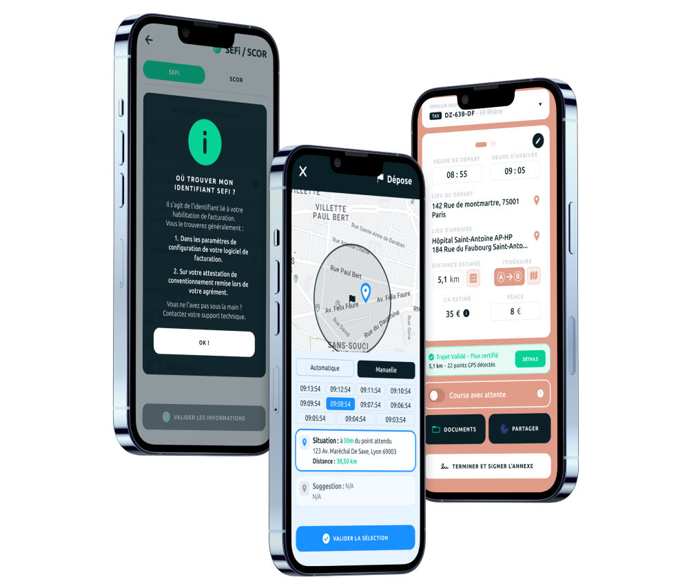 L'équipe Caree et l'application de géolocalisation en test