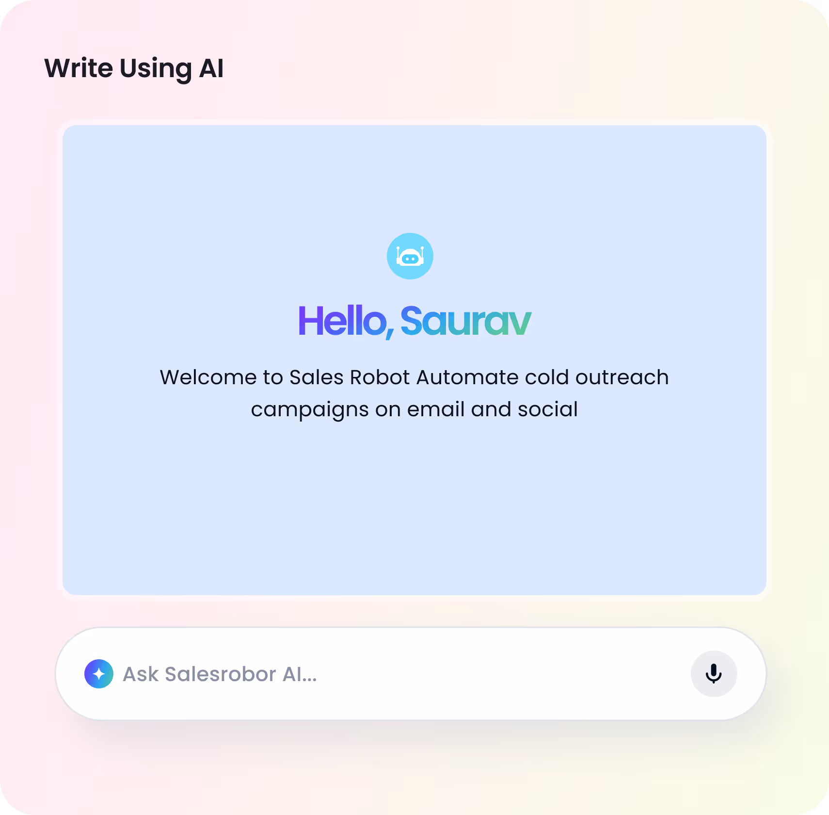 Add your LinkedIn account UI