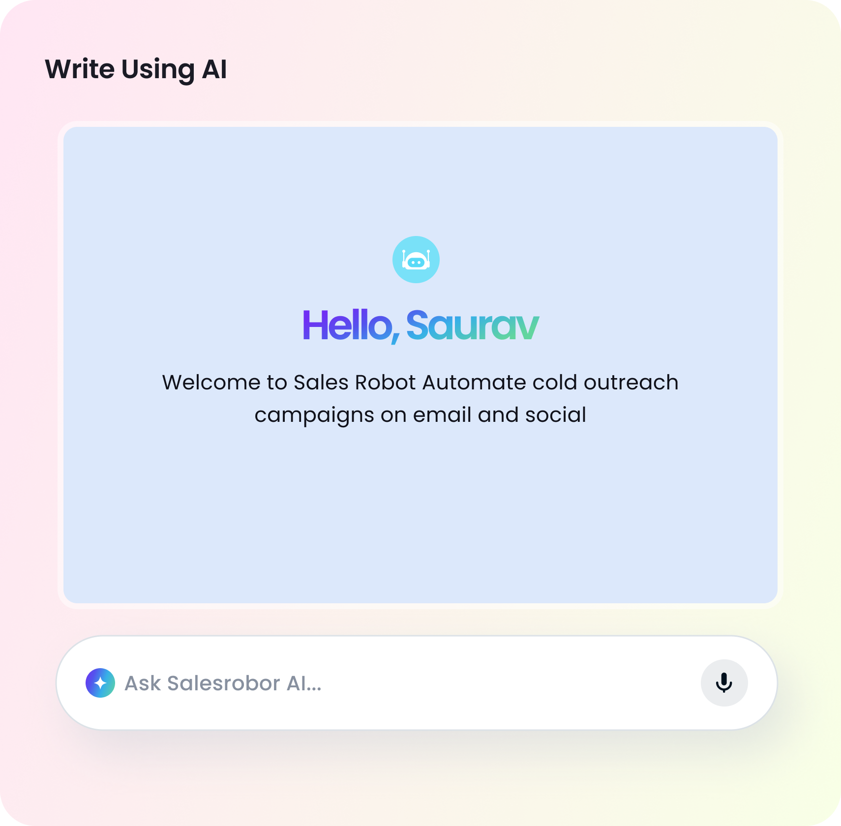 Add your LinkedIn account UI