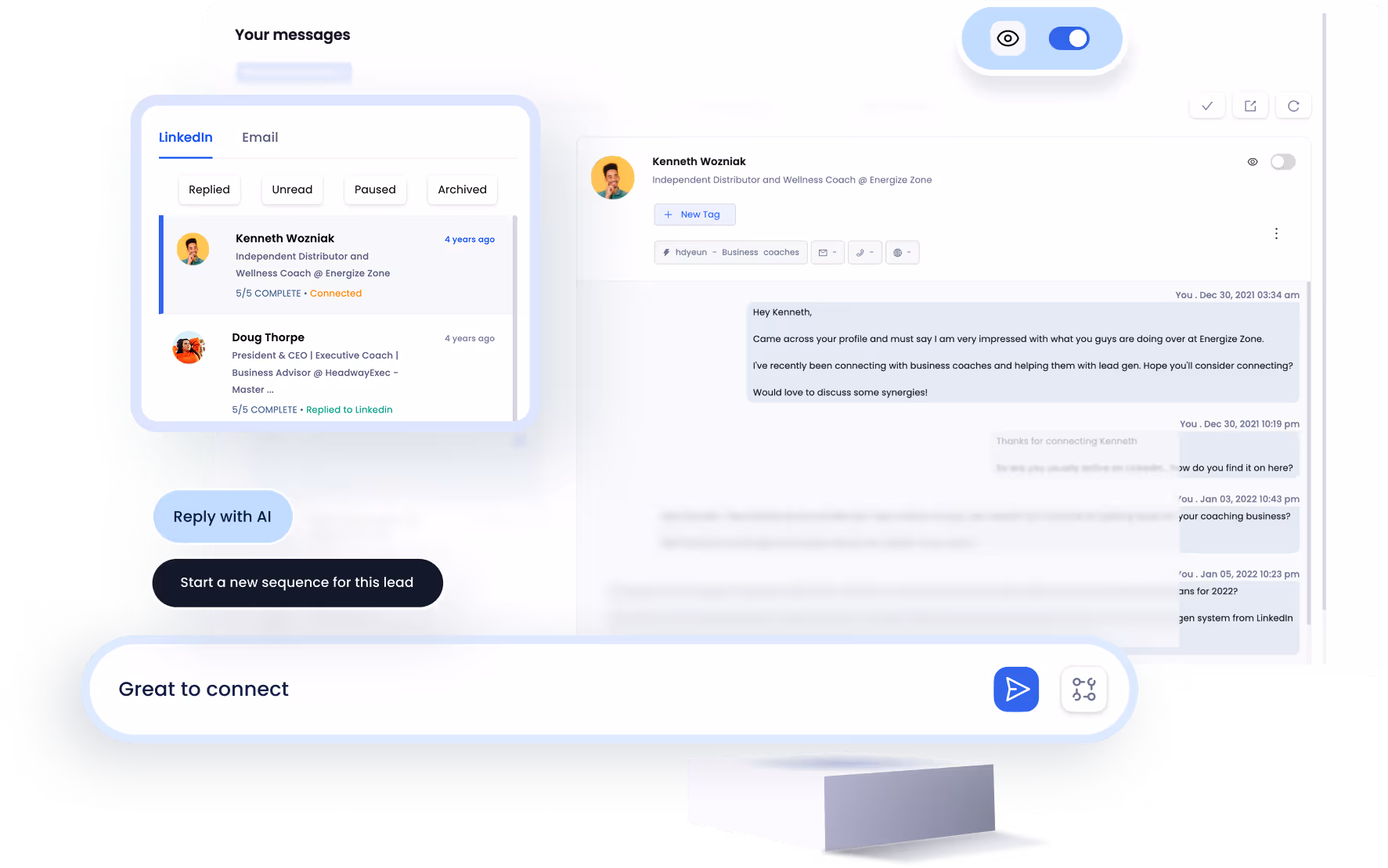 AI powered inbox that detects auto replies