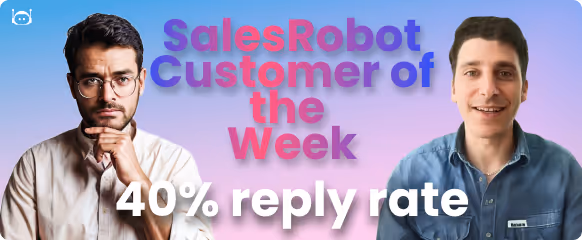 infographic showing  percentage reply rate, client photo