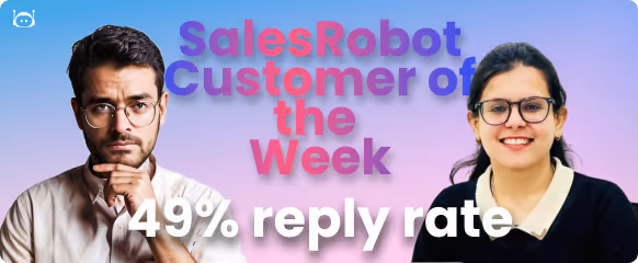 infographic showing  percentage reply rate, client photo