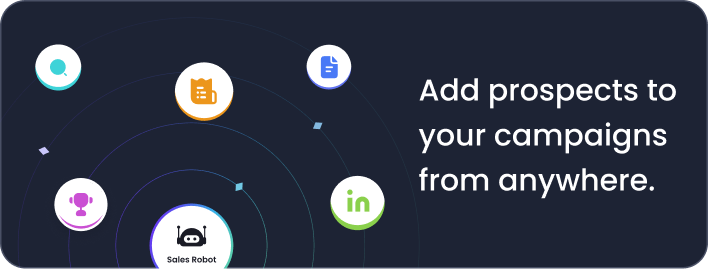 graphic telling Add prospects to your campaigns from anywhere