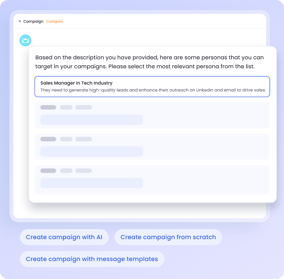 Chat with Salesrobot AI & start a campaign