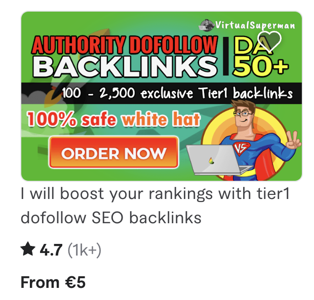 Fiveer backlink gig