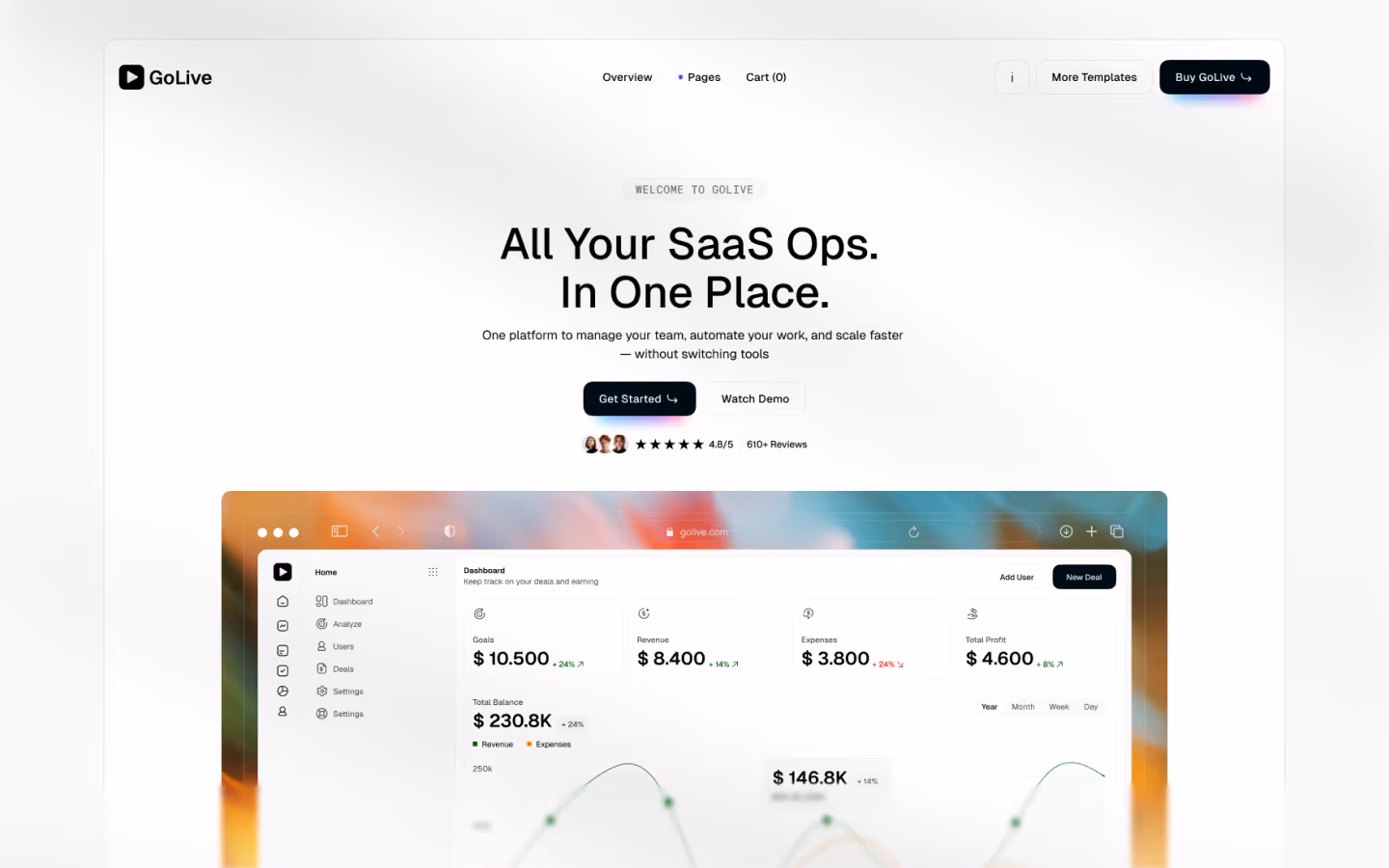 GoLive | SaaS & Startup Webflow Template