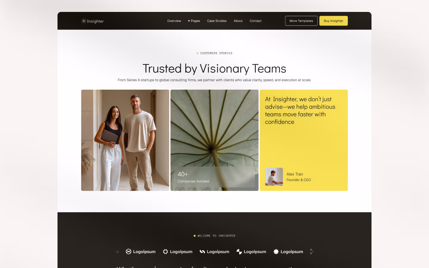Insighter | Consulting Firms & Strategists Webflow Template
