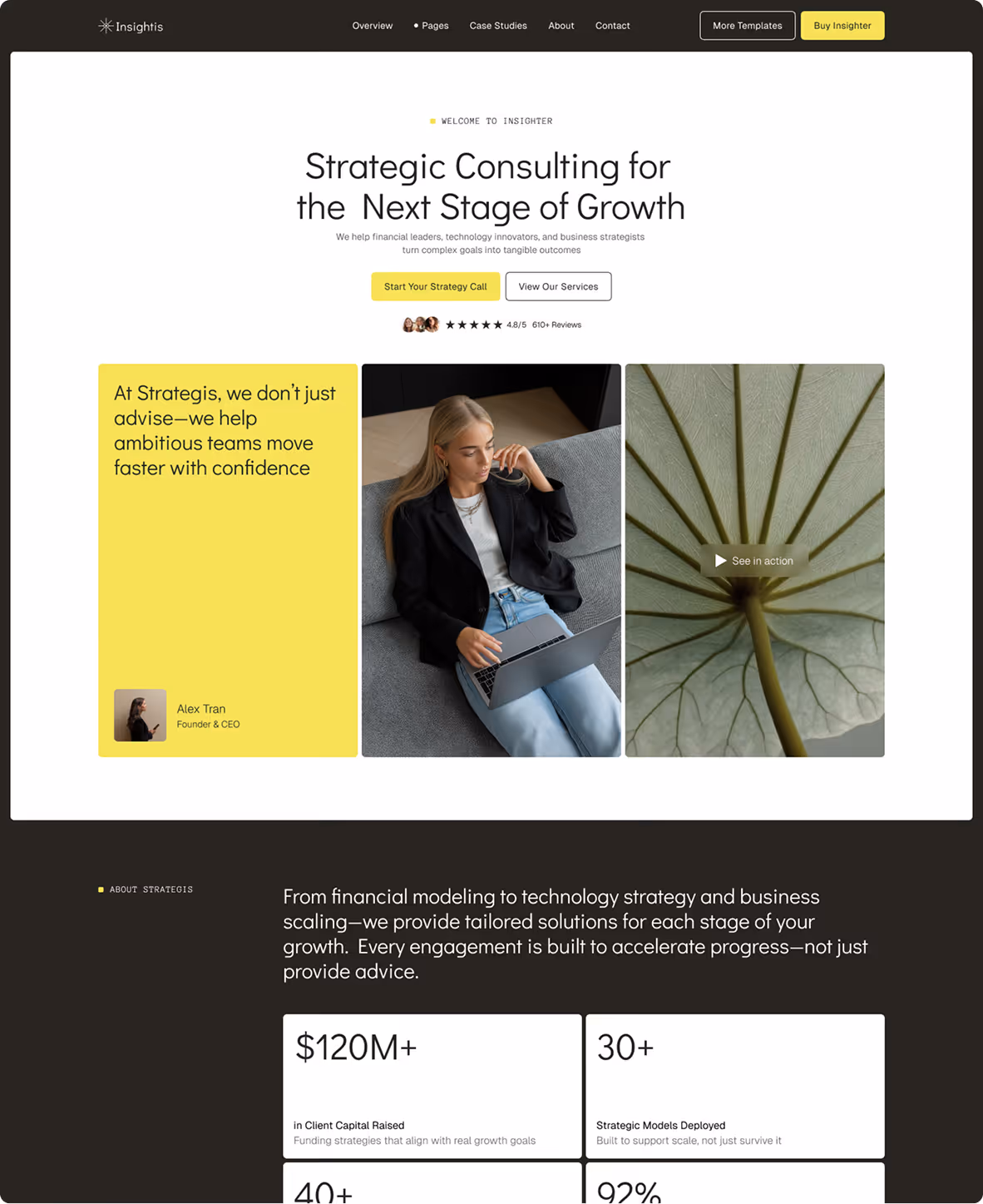 Consulting & strategist Webflow template