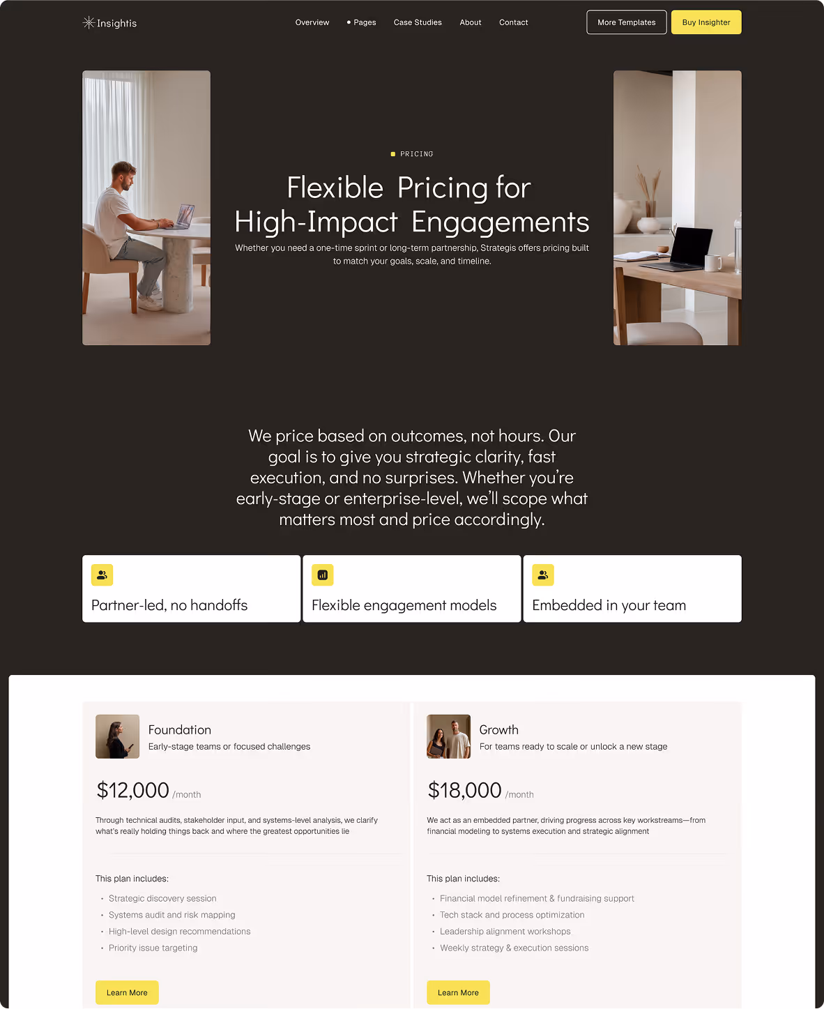 Consulting & strategist Webflow template