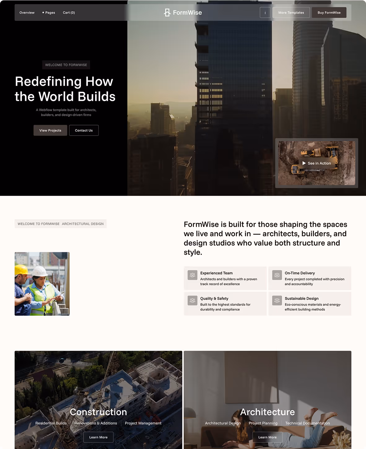 Construction& Architects Webflow template 