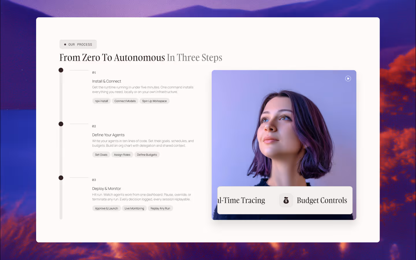 RunLoop Webflow template homepage layouts for AI startups and SaaS products