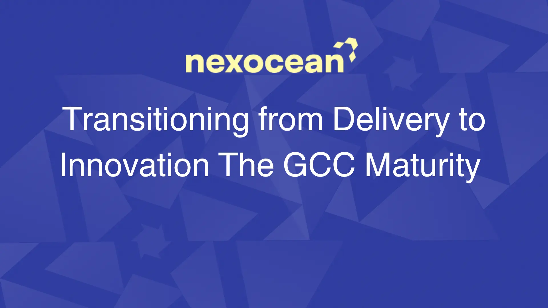 GCC Maturity Journey