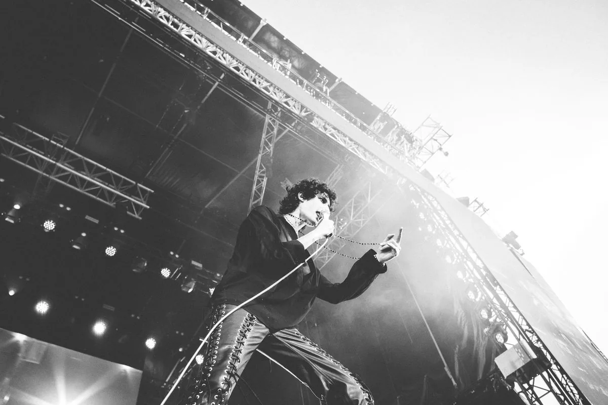 sombr during the concert at Syd for Solen 2026.