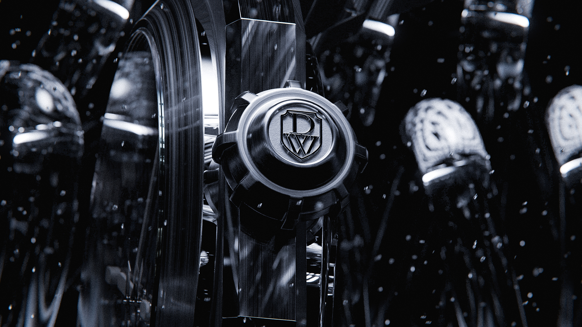 Cinematic angle of DWISS A1 floating in stylized setup.