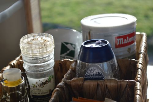 All the condiments available for renting electric campervans from The Family Van.