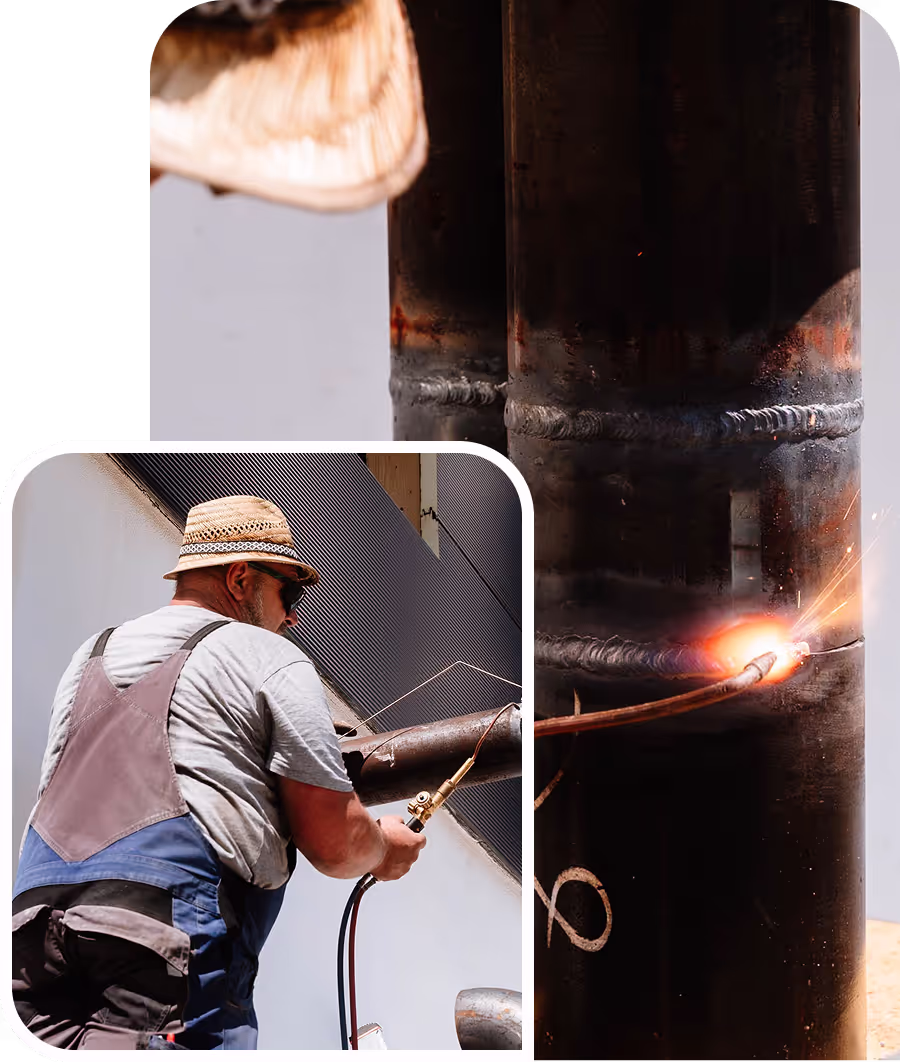 Handwerker am Installieren