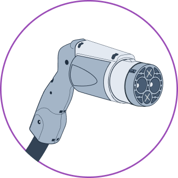 Illustration of a type 4 Chademo connector