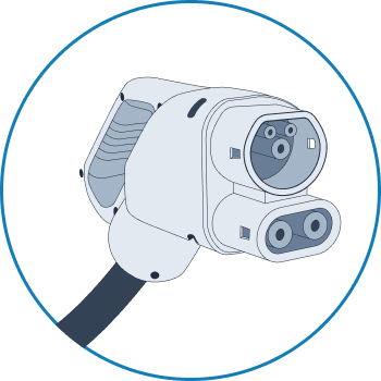 Illustration of a type 4 Combo CCS connector