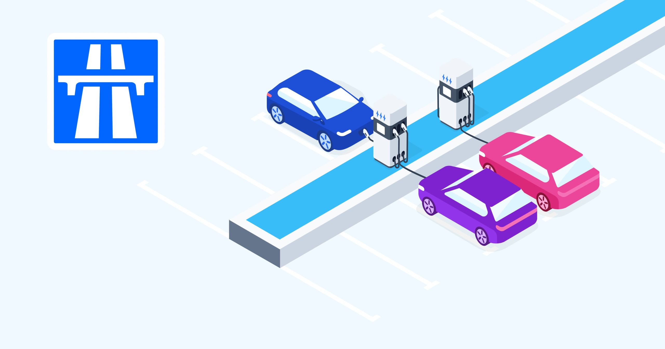 Recharge voiture électrique sur autoroute