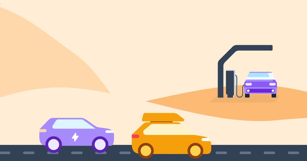 Fast charging stations motorway