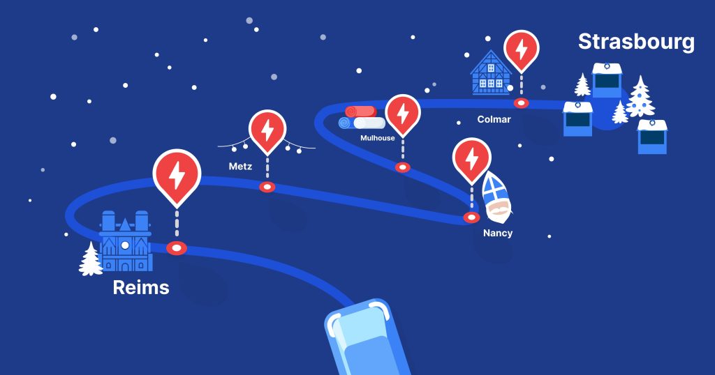 From Reims to Strasbourg, plan your electric car journey