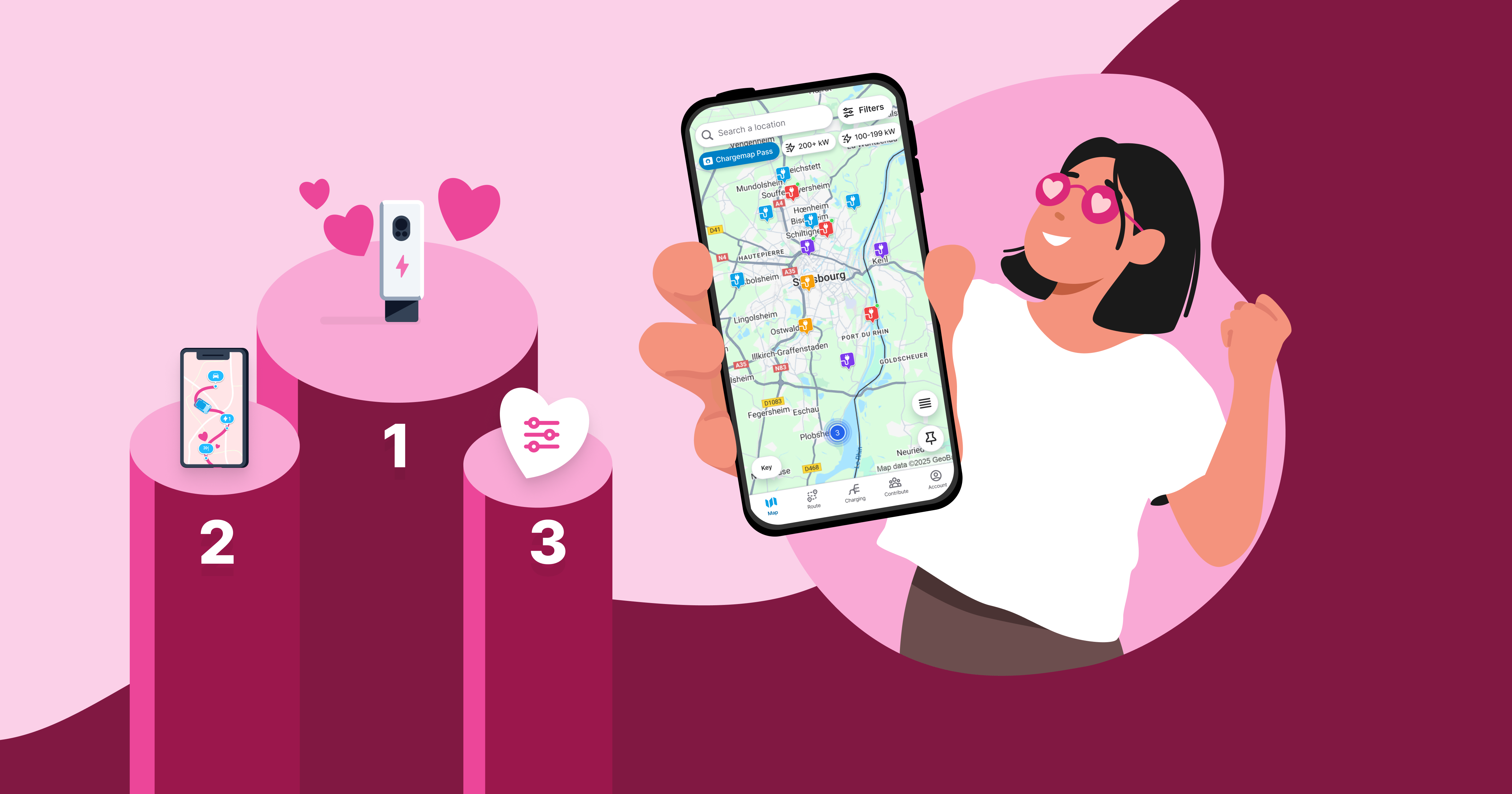 Top Chargemap featuresTop Chargemap-Fuktionen