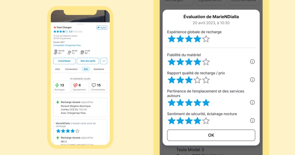 Consulter les notes et avis des autres utilisateurs Chargemap