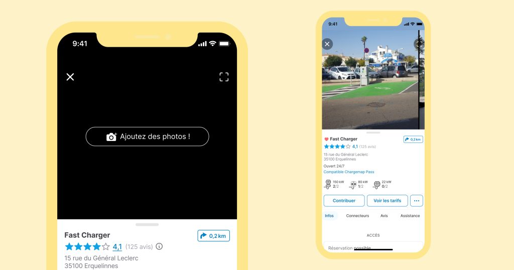 Partager une photo d'une zone de recharge sur Chargemap