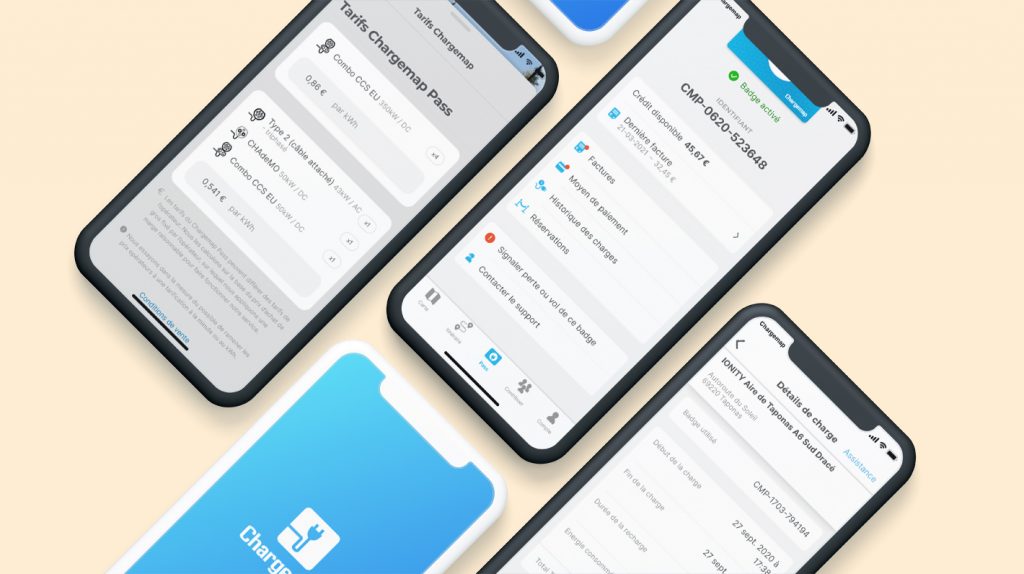 Captures d'écran des nouveautés de l'application Chargemap