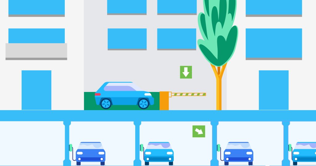 Bornes de recharge installées dans une copropriété 