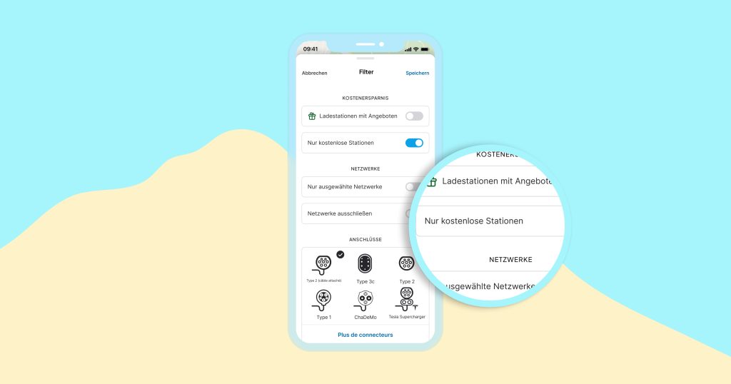 Aufladen an kostenlose Ladestationen
