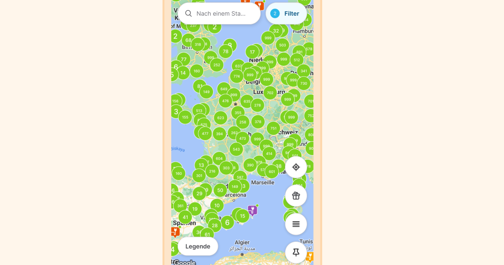 Ladepunte kompatibel mit dem chargemap pass ladekarte