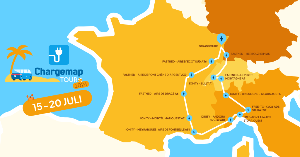 Zoom auf die Chargemap Tour 2024