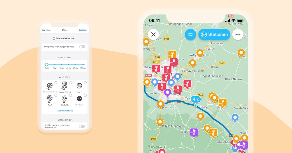 Überblick über die Chargemap Mobile App