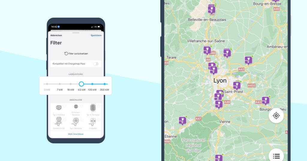 Schnellladestationen in Chargemap priorisieren