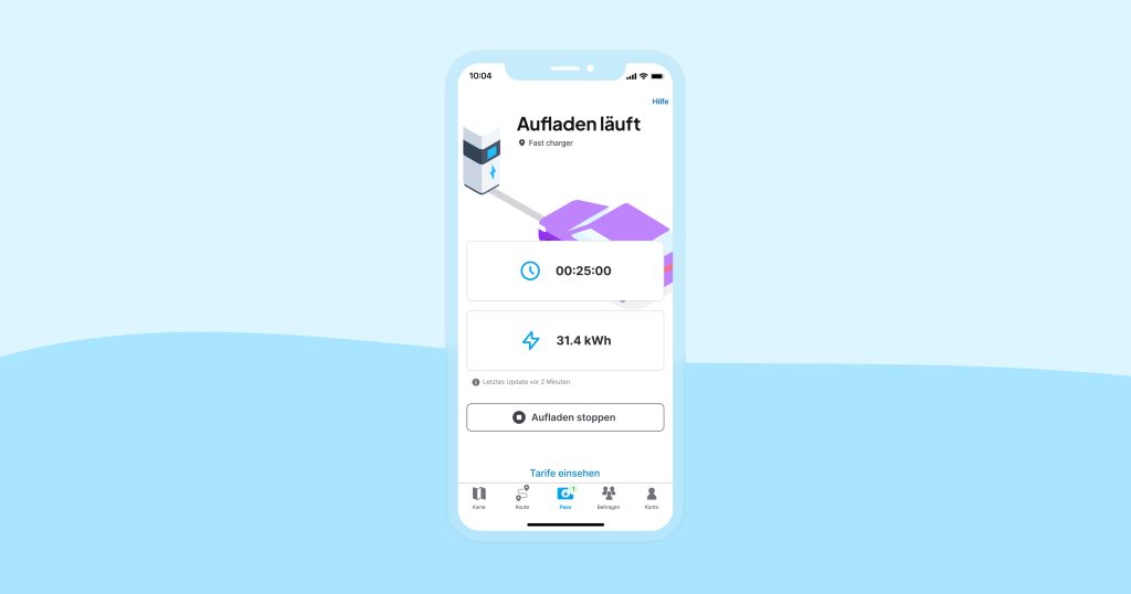 Aufladen über das Smartphone läuft