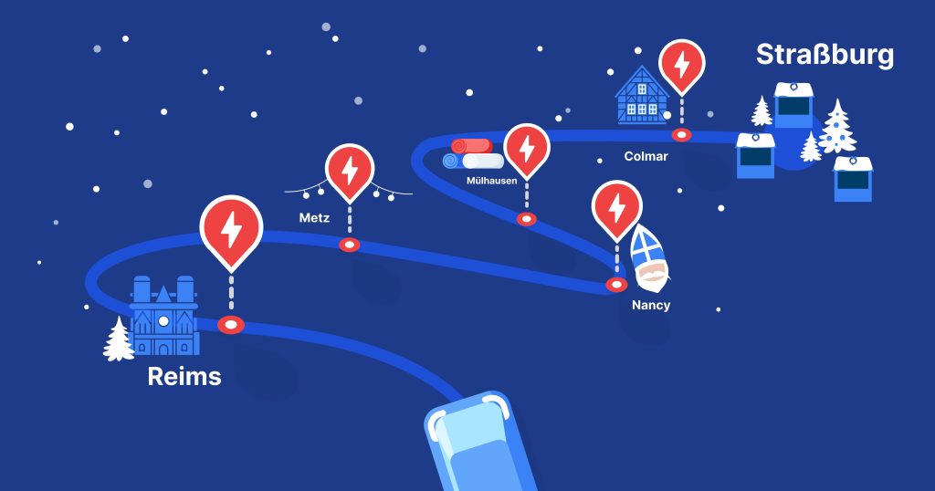 Route zu den Weihnachtsmärkten