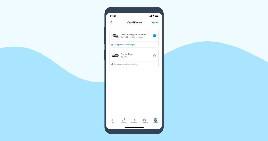Compatibilité des voitures électriques avec Autocharge