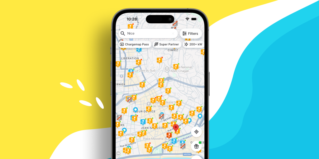 chargemap app to find charging stations