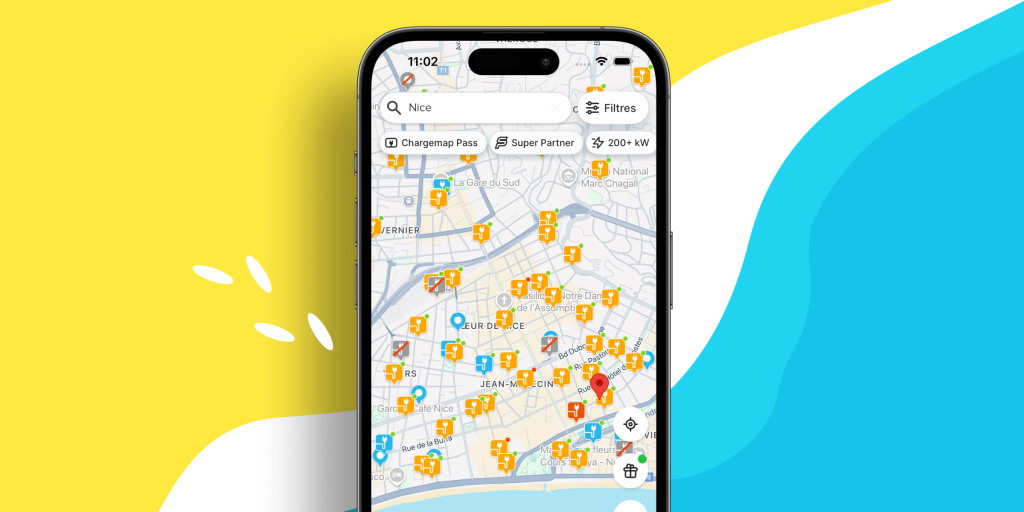 application chargemap pour trouver des bornes de recharge