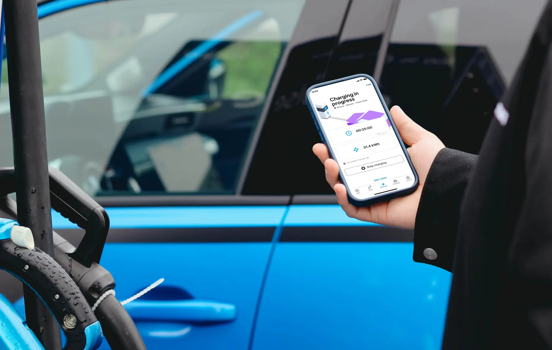 Charge your electric car via the Chargemap mobile app