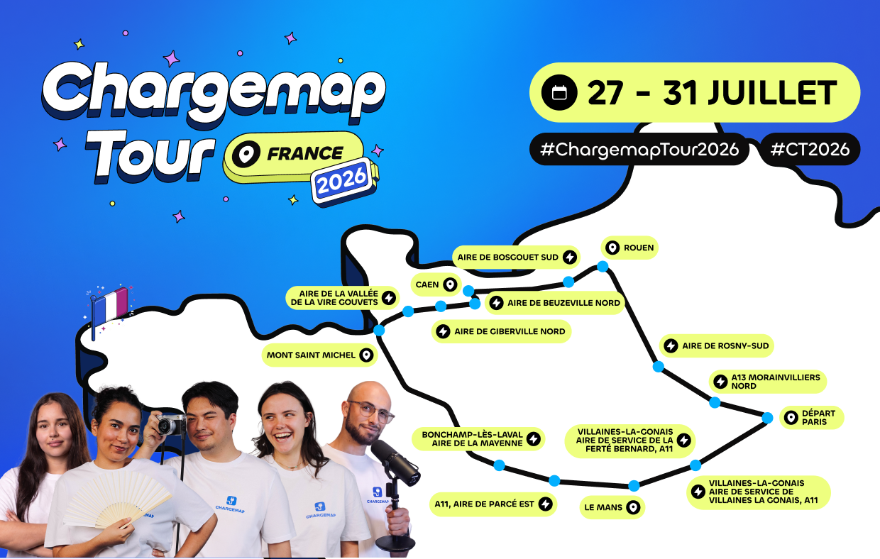 Chargemap Tour 2026 : cap sur le Nord-Ouest de la France #CT2026