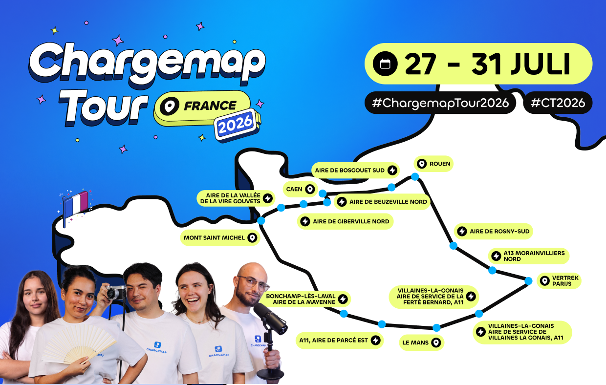 Chargemap Tour 2026: koers naar Noordwest-Frankrijk #CT2026