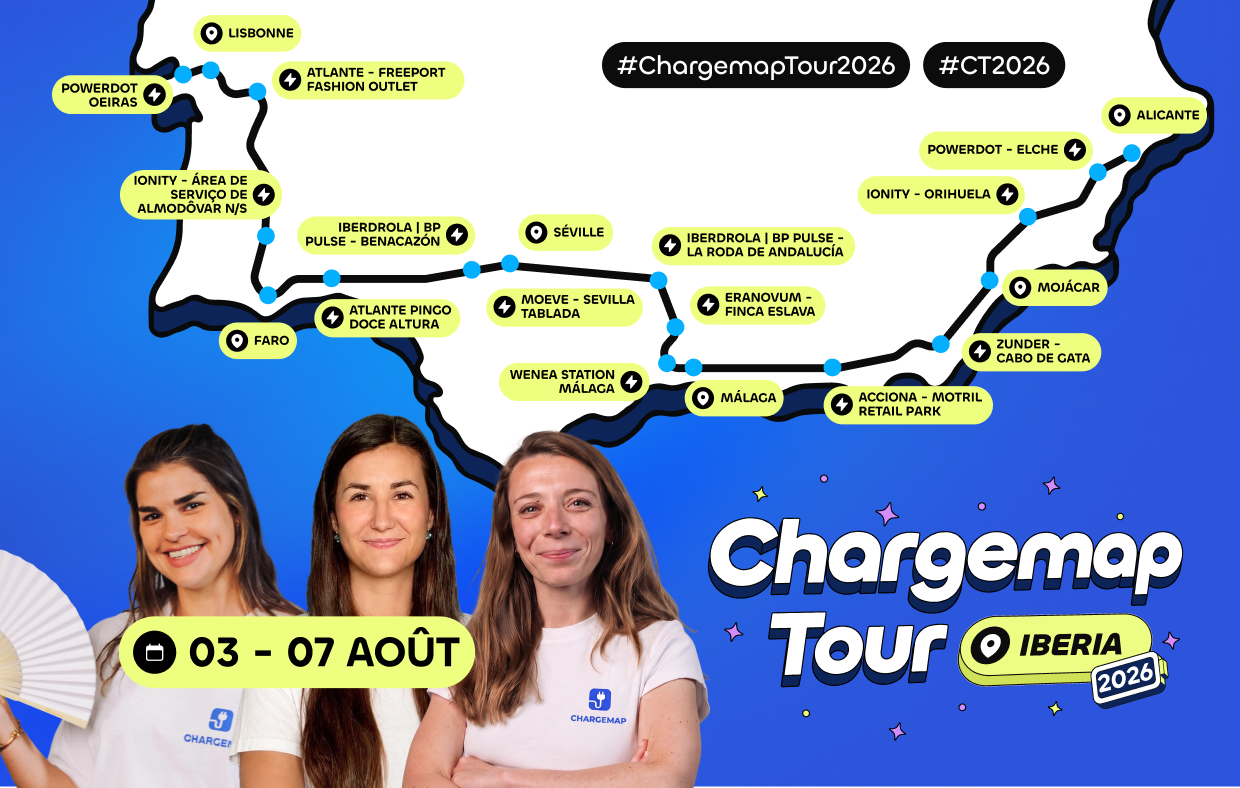 Le Chargemap Tour 2026 arrive au Portugal et Espagne