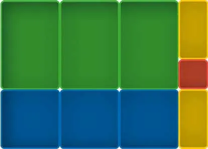 schematische voorstelling van assortimentsbakjes